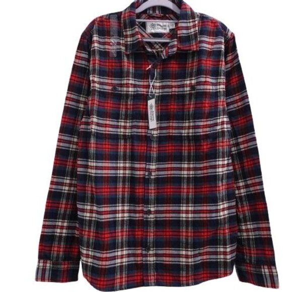 NEW Alpine Design Men's Hike Midweight Flannel Shirt Red Green Nessie Plaid XL - Picture 1 of 6